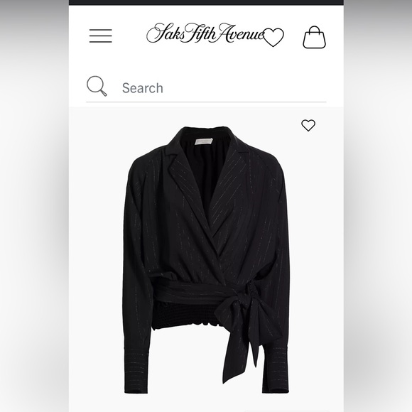 NWT Ramy Brook Rori Jacket satiny jacket kimono wrap cerulean blue, size L - Picture 14 of 14